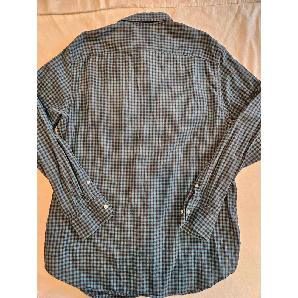 Banana Republic Mens Gingham Button‎ Down Long Sleeve Casual Shirt XL